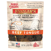 Evanger's Gently Dried Beef Tongue Dog Treats 4.6 oz
